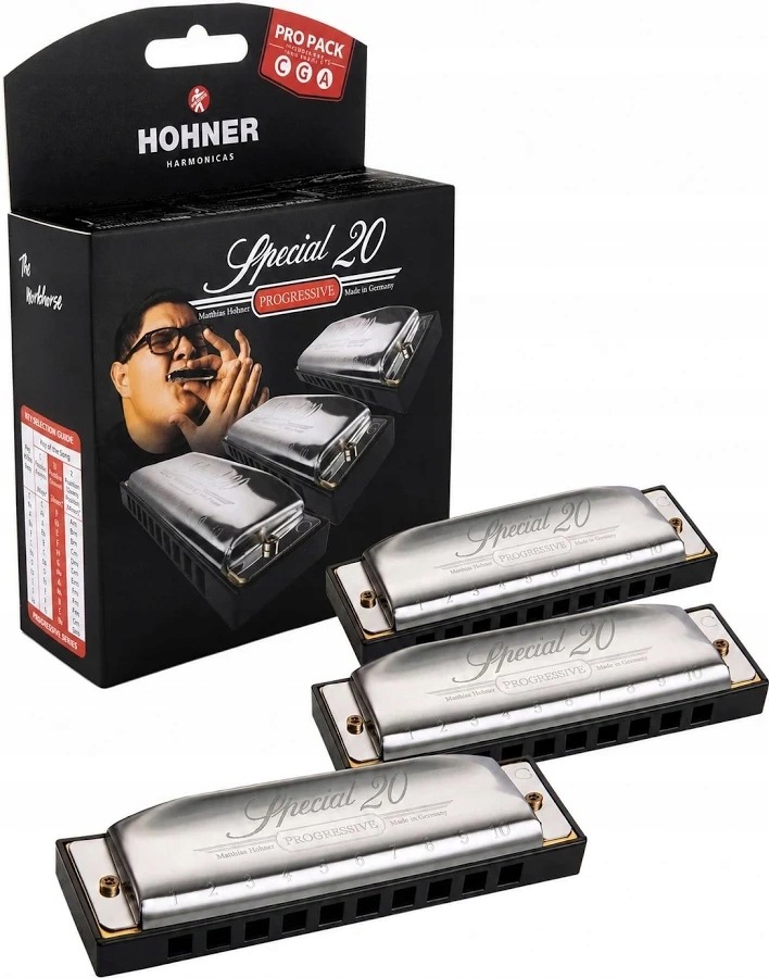 Zestaw 3 Harmonijek Ustnych Hohner Special 20 C-g-a Set