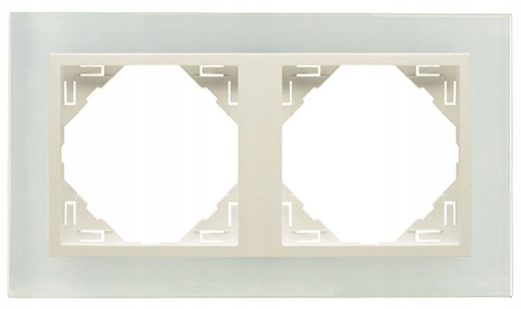 Efapel Crystal Rámeček 2-NÁSOBNÝ Sklo Perla 90920TCP