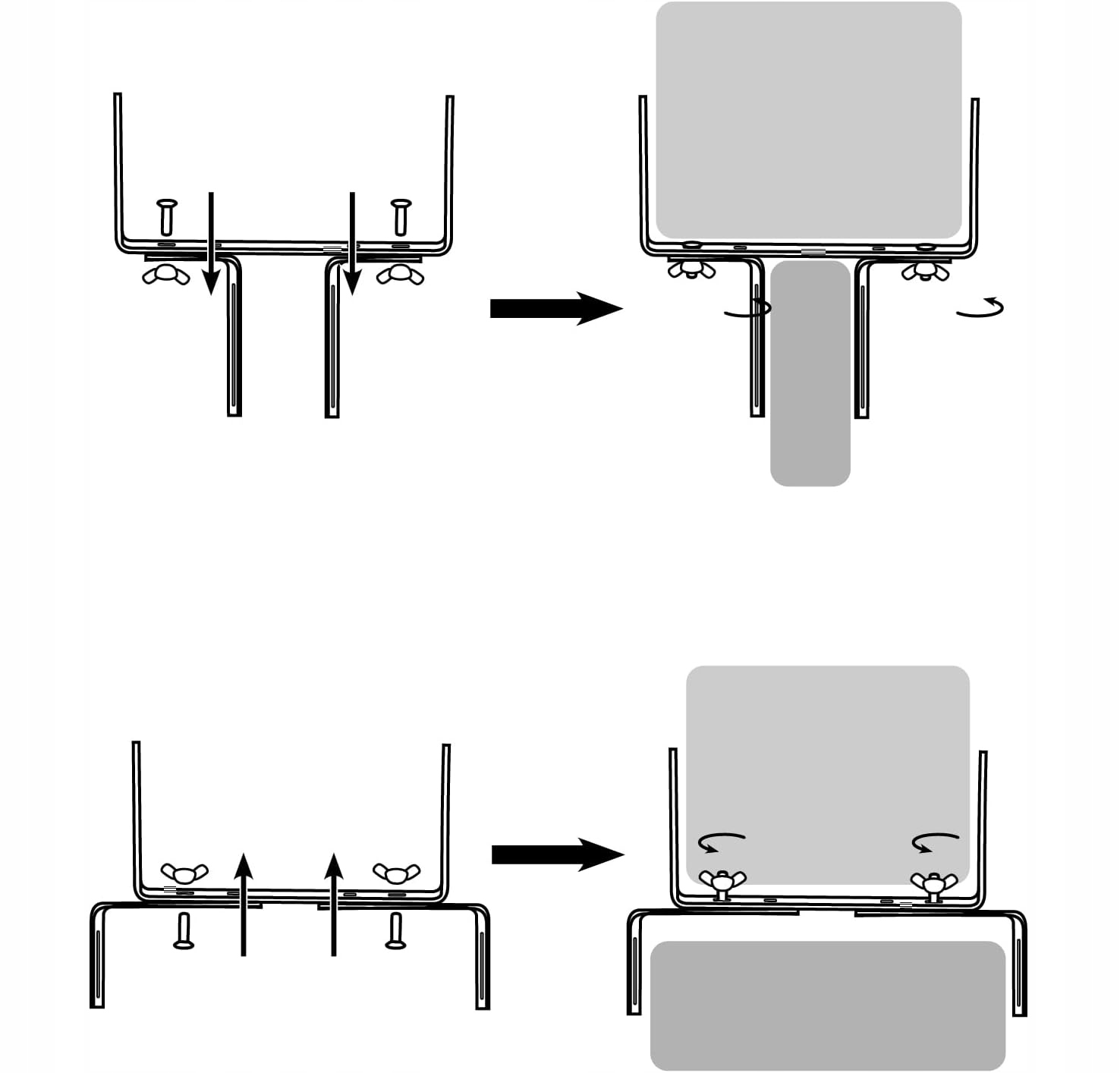 4x METALOWE UCHWYTY DO SKRZYNEK BALKONOWYCH DONICZEK DONIC REGULOWANE MOCNE Marka inna