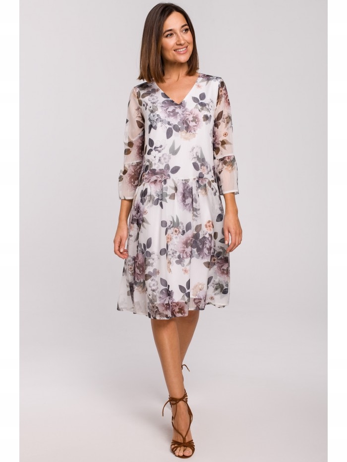 Szyfonowa sukienka z obniżoną linią talii model 1