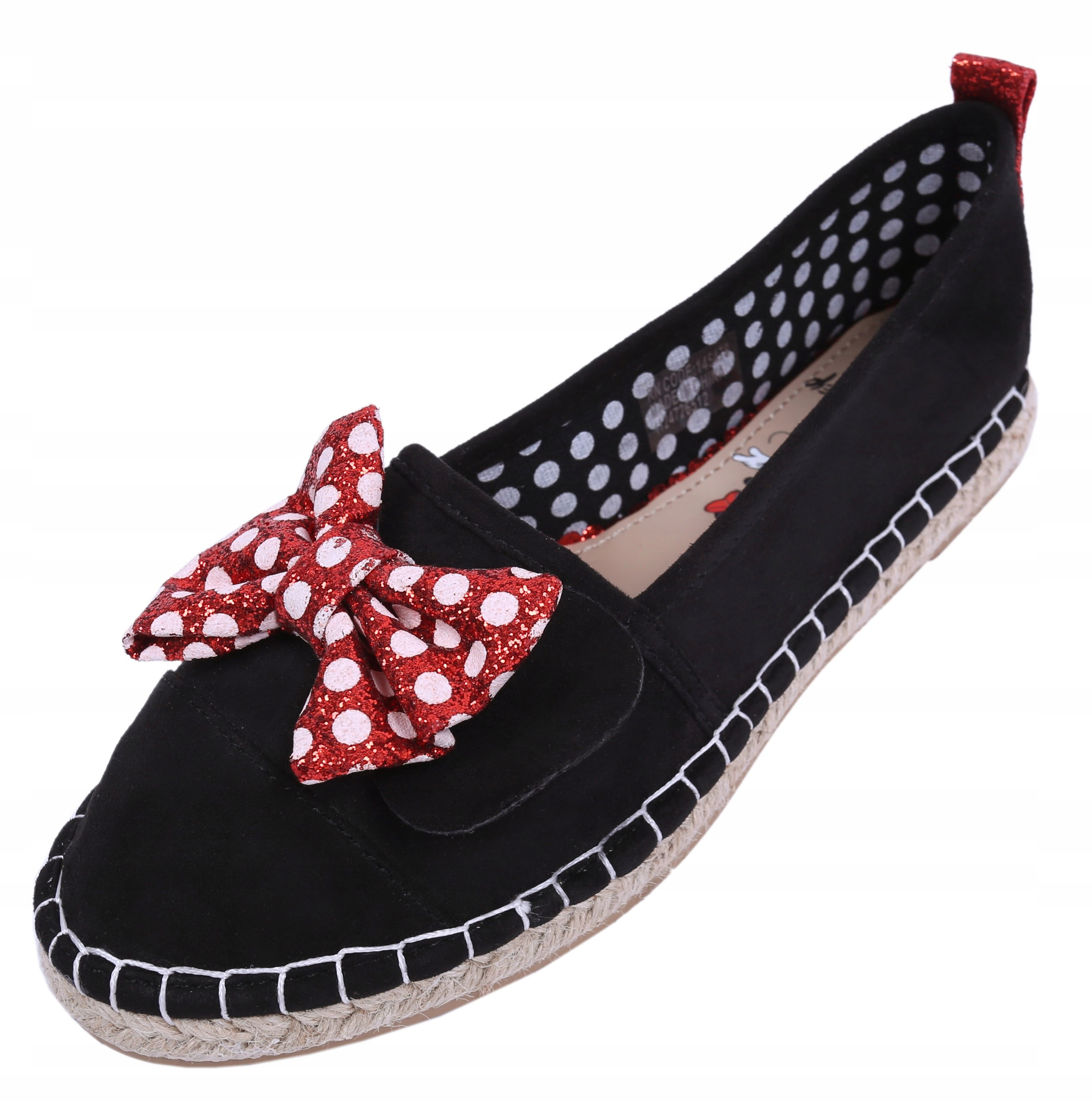 

Czarne espadryle z kokardą Myszka Minnie Disney 38