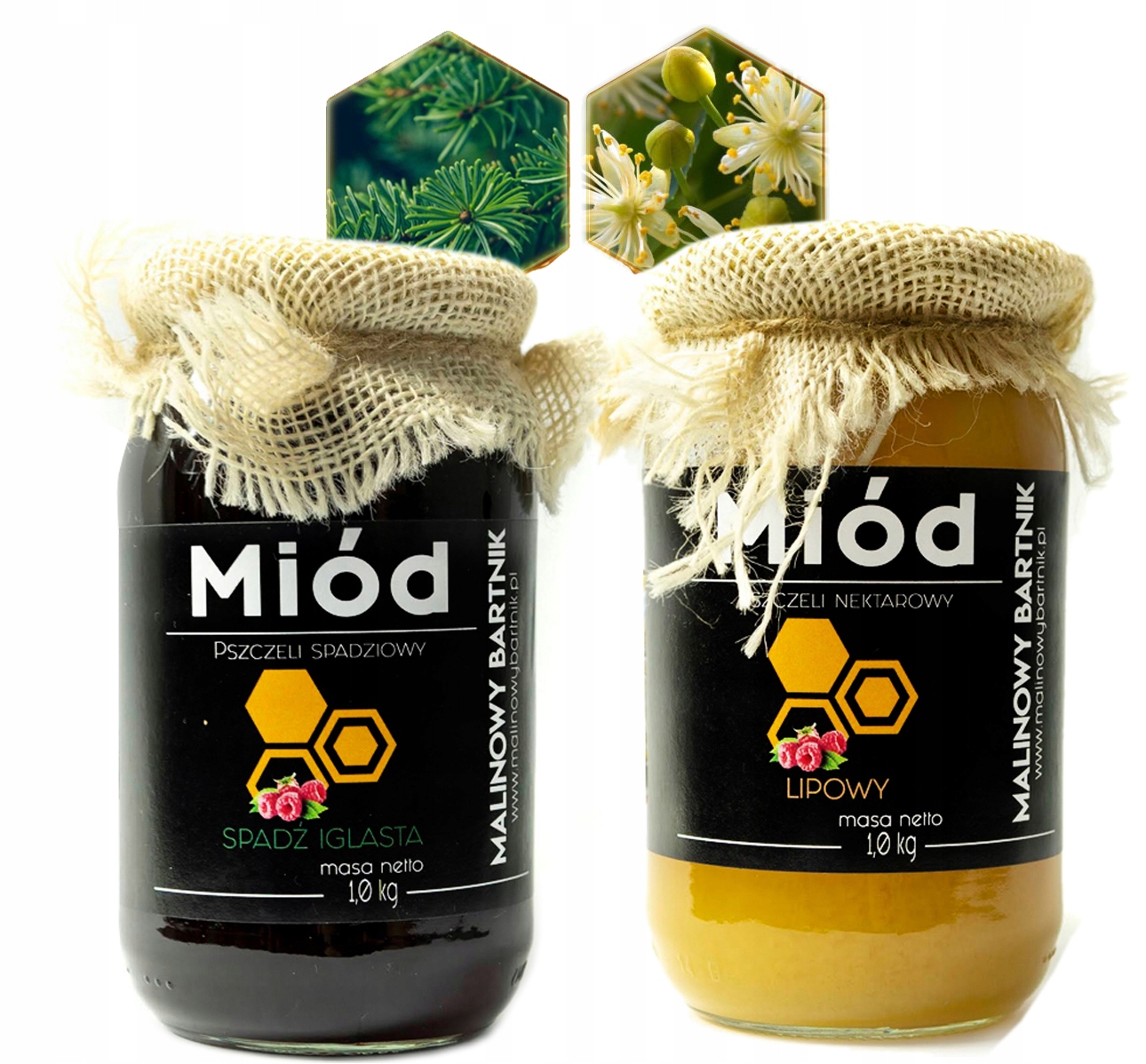 Levně Pravé polské medy 2 kg Spadziowy Spadź Iglasta a Lipová sklizeň 2025