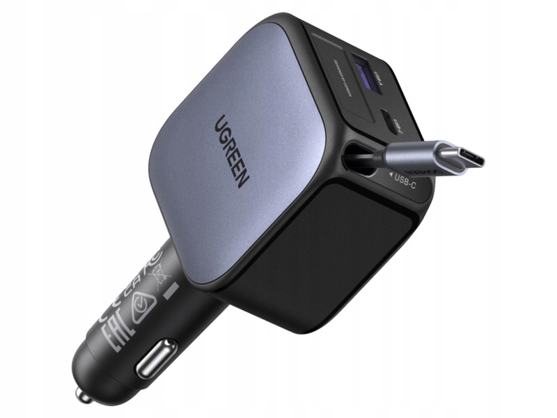 Ładowarka samochodowa Ugreen EC602 60W Szary