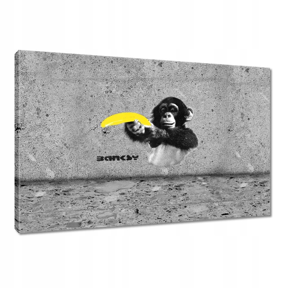 

Obrazy 90x60 Banksy Banan Małpa