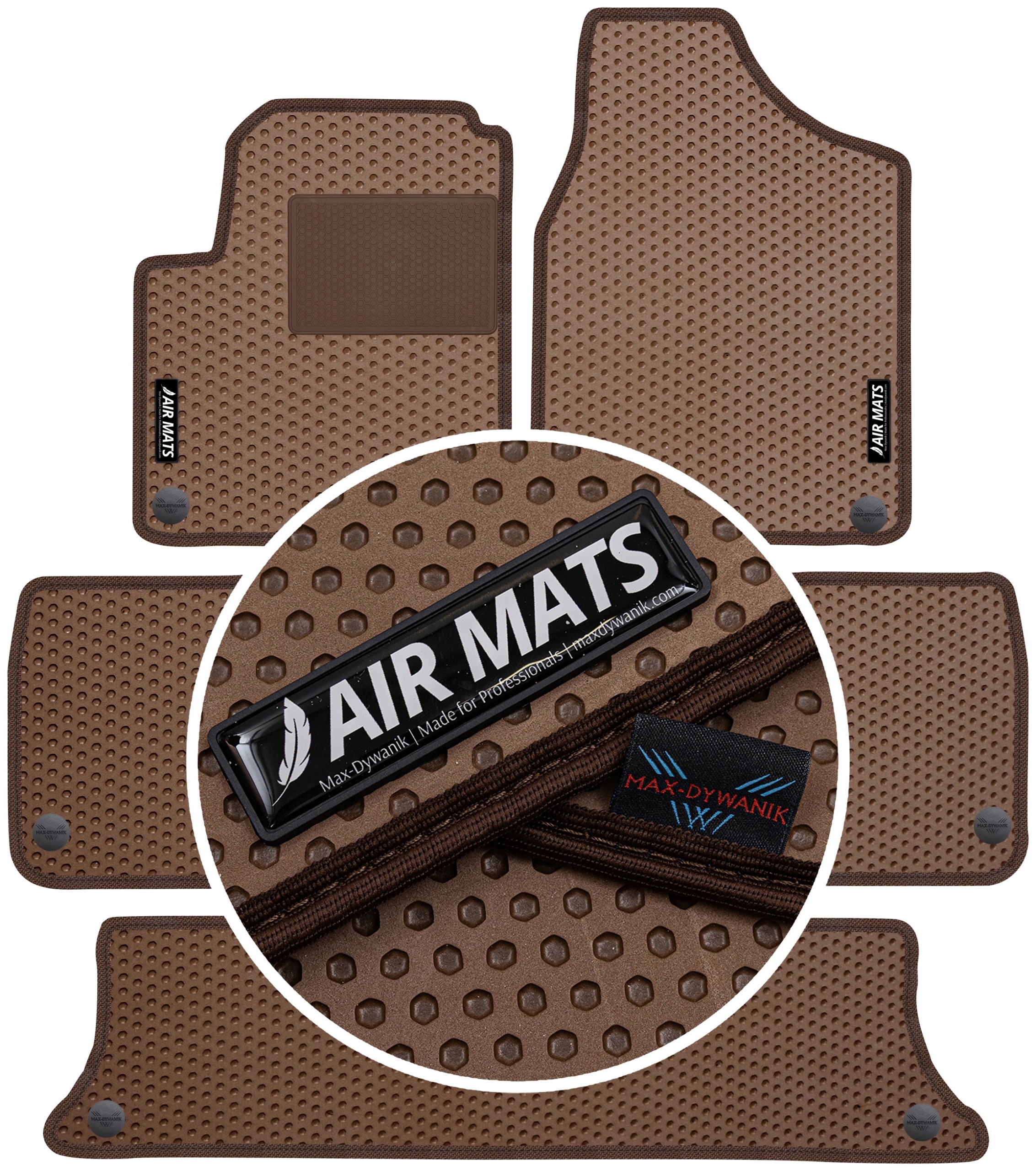 Vw Sharan I 7os 1998-2010 Gumové rohože Air Mats Bronzové