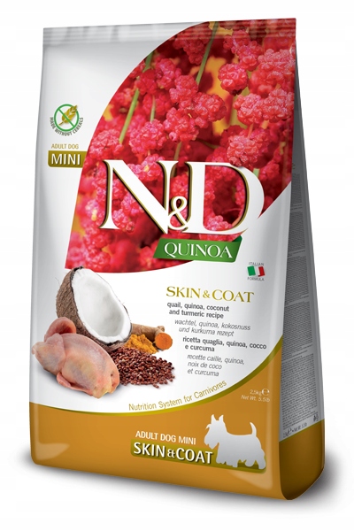 Farmina N&d Dog Quinoa Skin Coat Quail Adult Mini 2,5kg