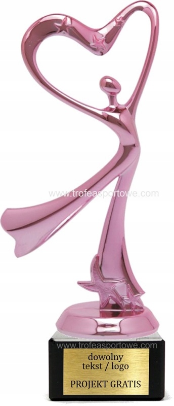 statuetka TANIEC serce MIŁOŚĆ ślub 20cm +GRAWERKA