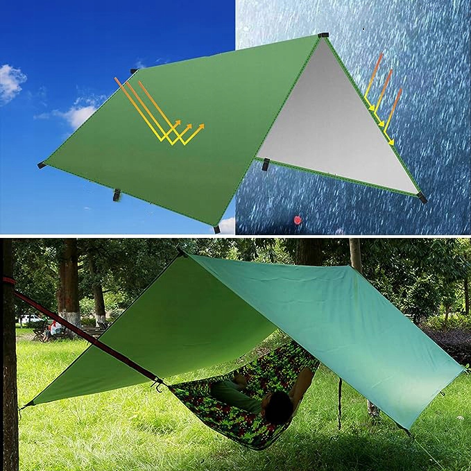 TARP PŁACHTA NAMIOTOWE BIWAKOWA WODOODPORNA 3X3M Szerokość 3 m