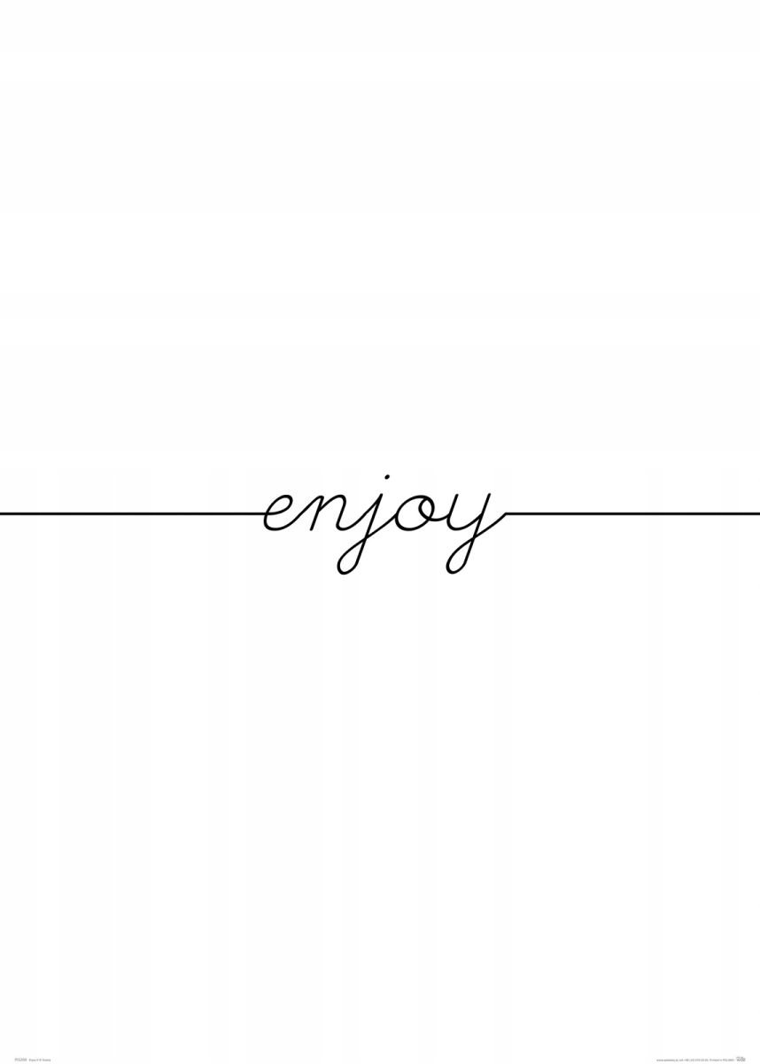 

Napis Enjoy Cieszyć się Plakat na ścianę 50x70 cm