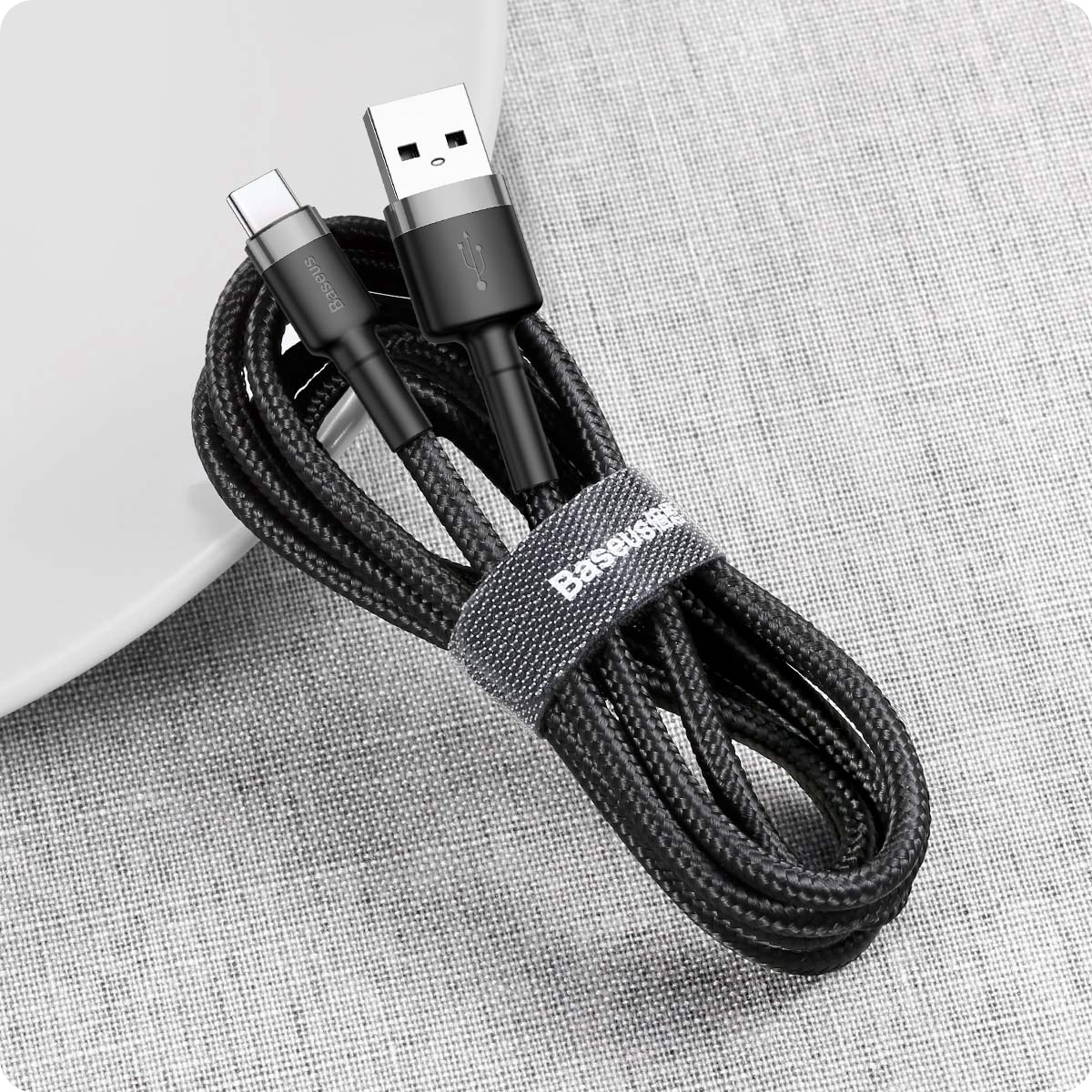 Kabel USB Baseus USBA USBC 2 m czarny (CATKLFCG1)