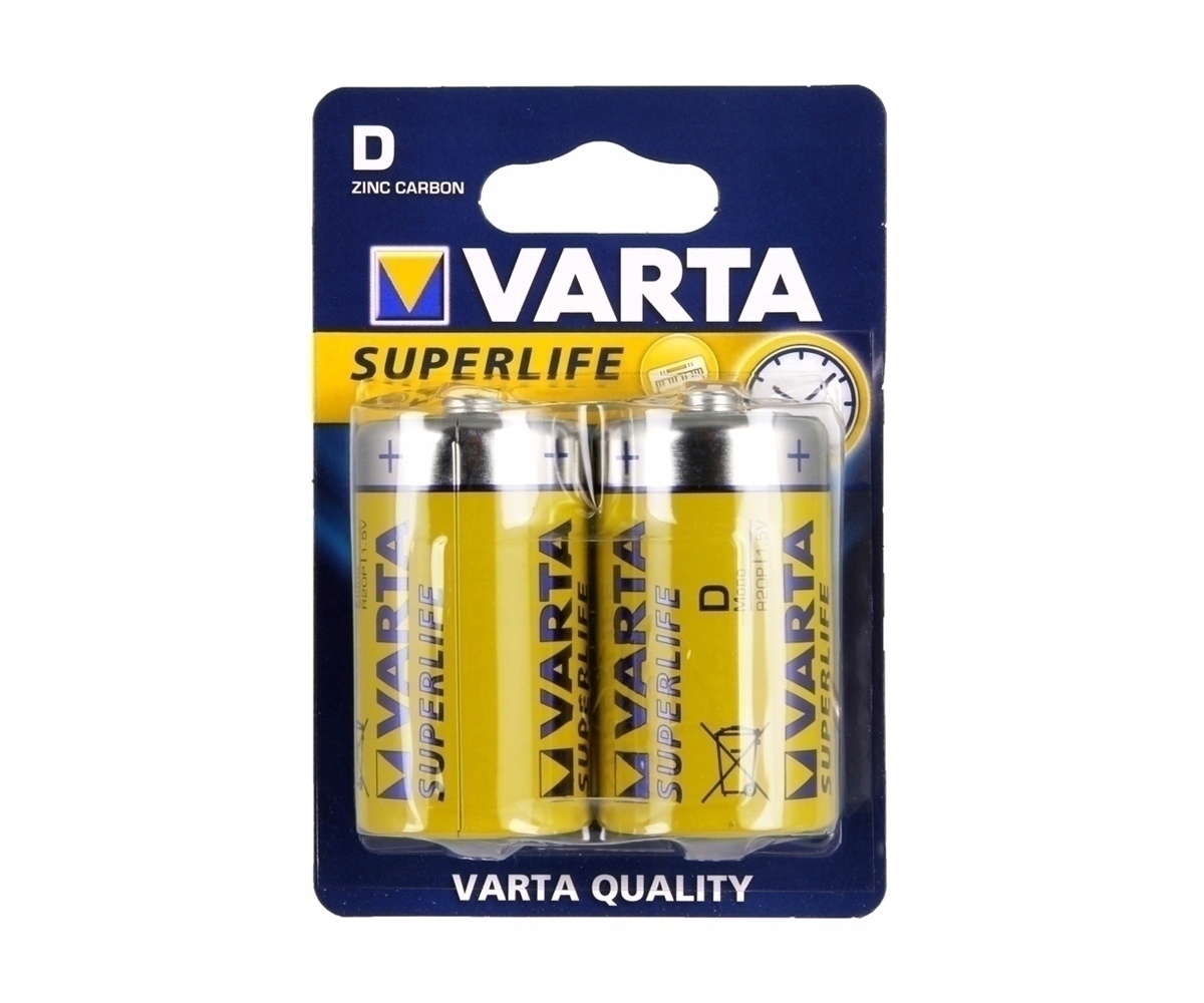 

2x Bateria Varta Superlife R20 D 1,5V cynkowa