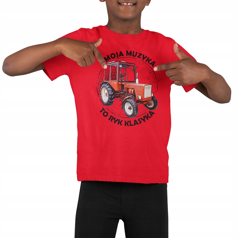 

Fajna Koszulka Z Nadrukiem Ciągnik Traktor