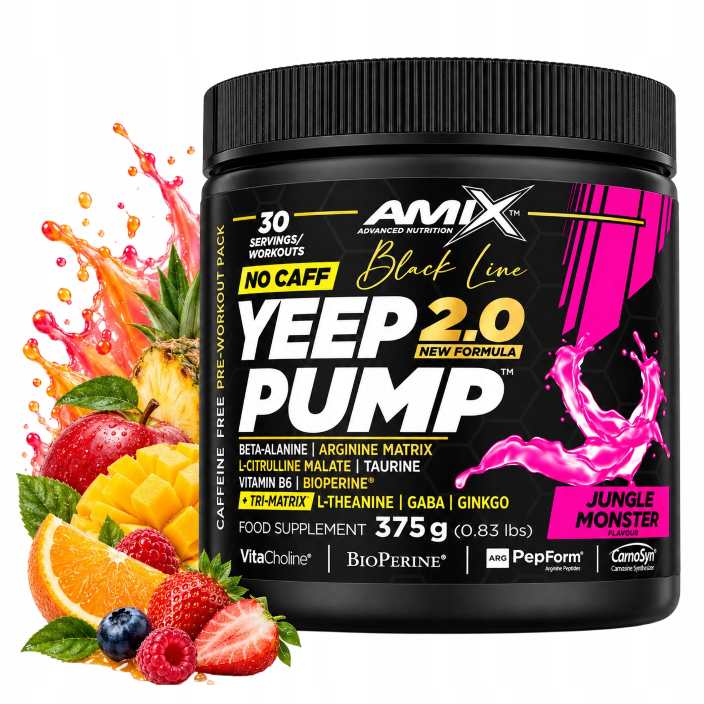 Preworkout Bez Kofeinu Předtréninková pumpa na čerpadlo soustředění vytrvalost Moc
