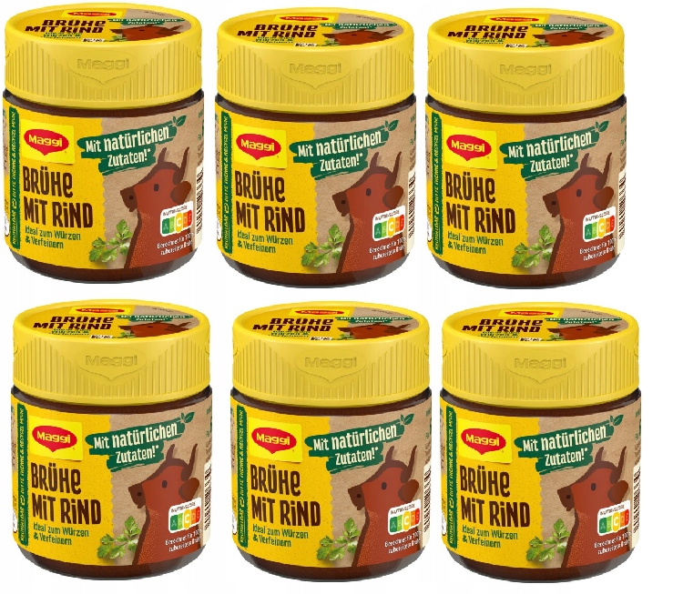 Maggi Klare Bruhe Vývar do polévek s omáčkami 108gx6 Prášek 6x6 litrů Německo