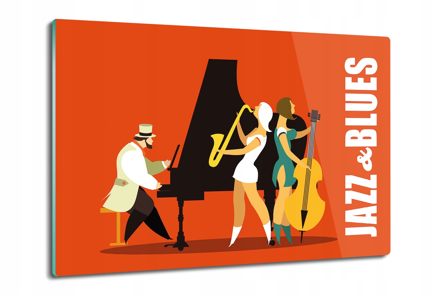 na krájení skleněná deska Jazz blues hudba 80x52