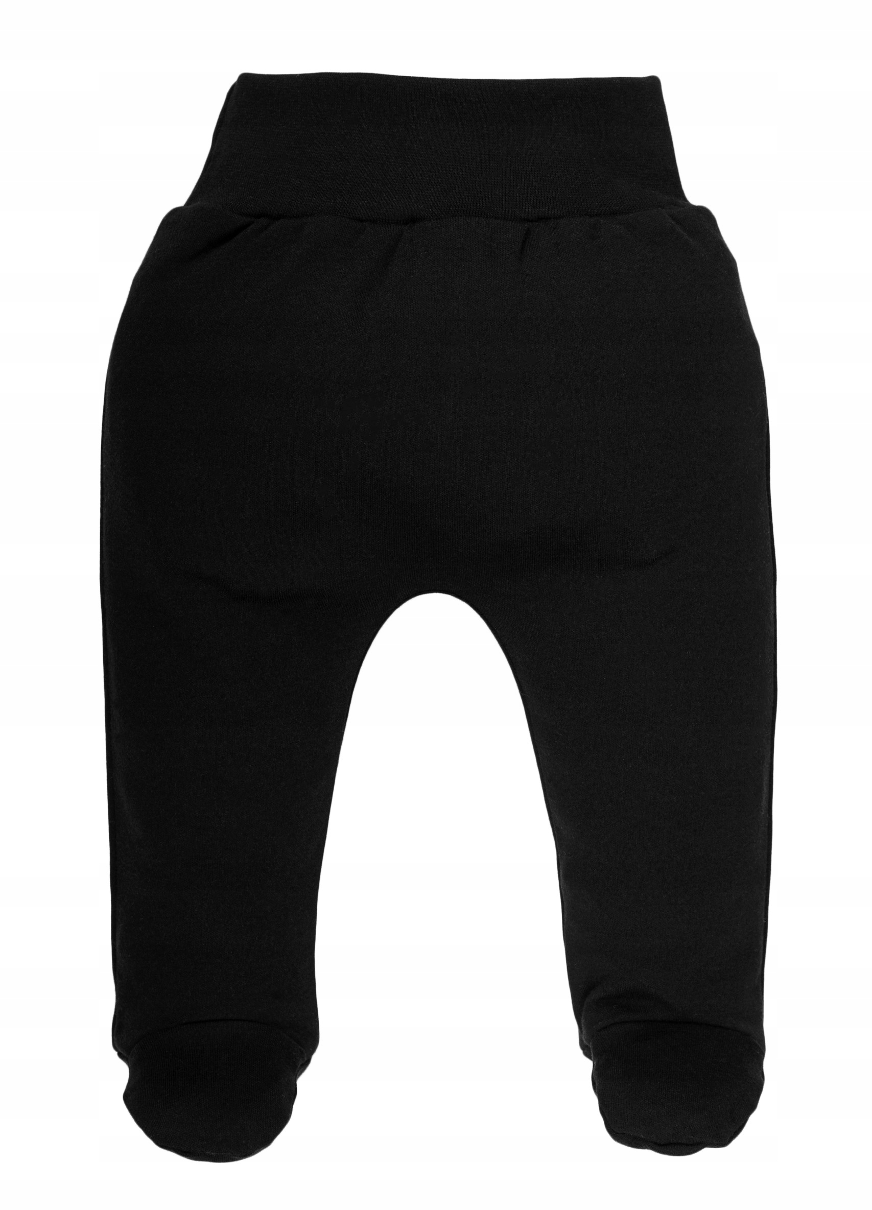 Czarne półśpiochy bezuciskowe rozmiar 74 bawełna