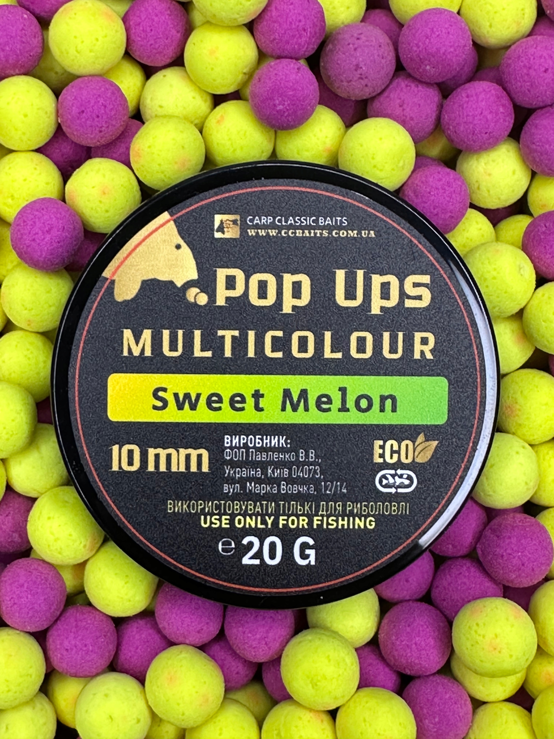 Kulki Carp Classic Baits Pop Ups 10 MM Multicolour Sweet Melon