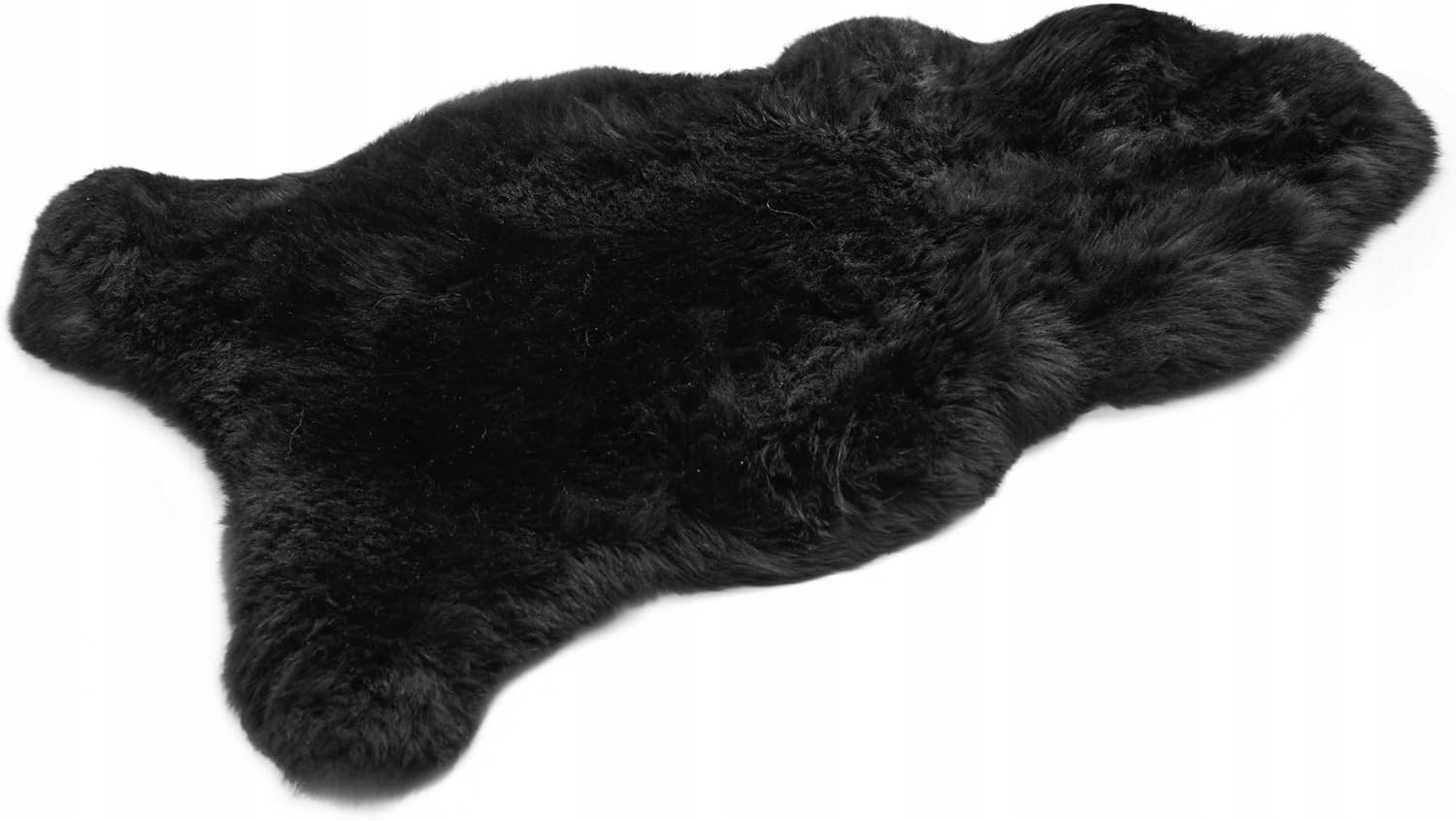 Ovčí kůže, kobereček, ovčí kožešina kožešina, koberec L Černá