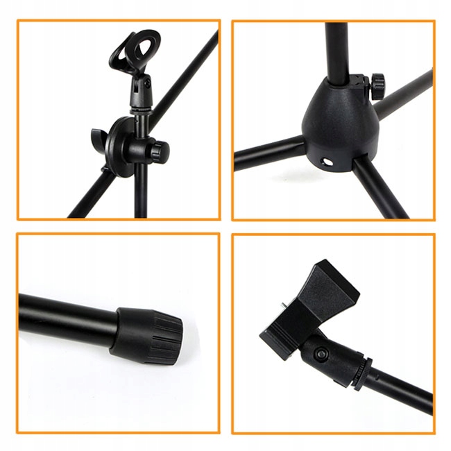 STATYW BOOM do MIKROFONU SCENICZNY Z 2 UCHWYTAMI Rodzaj statyw podłogowy z ramieniem