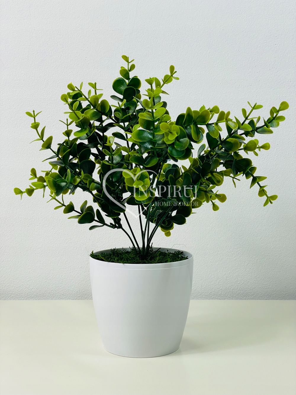 EUKALIPTUS W DONICZCE KWIATEK DONICZKOWY SZTUCZNE KWIATY DO BIURA LIŚCIE Stan opakowania oryginalne