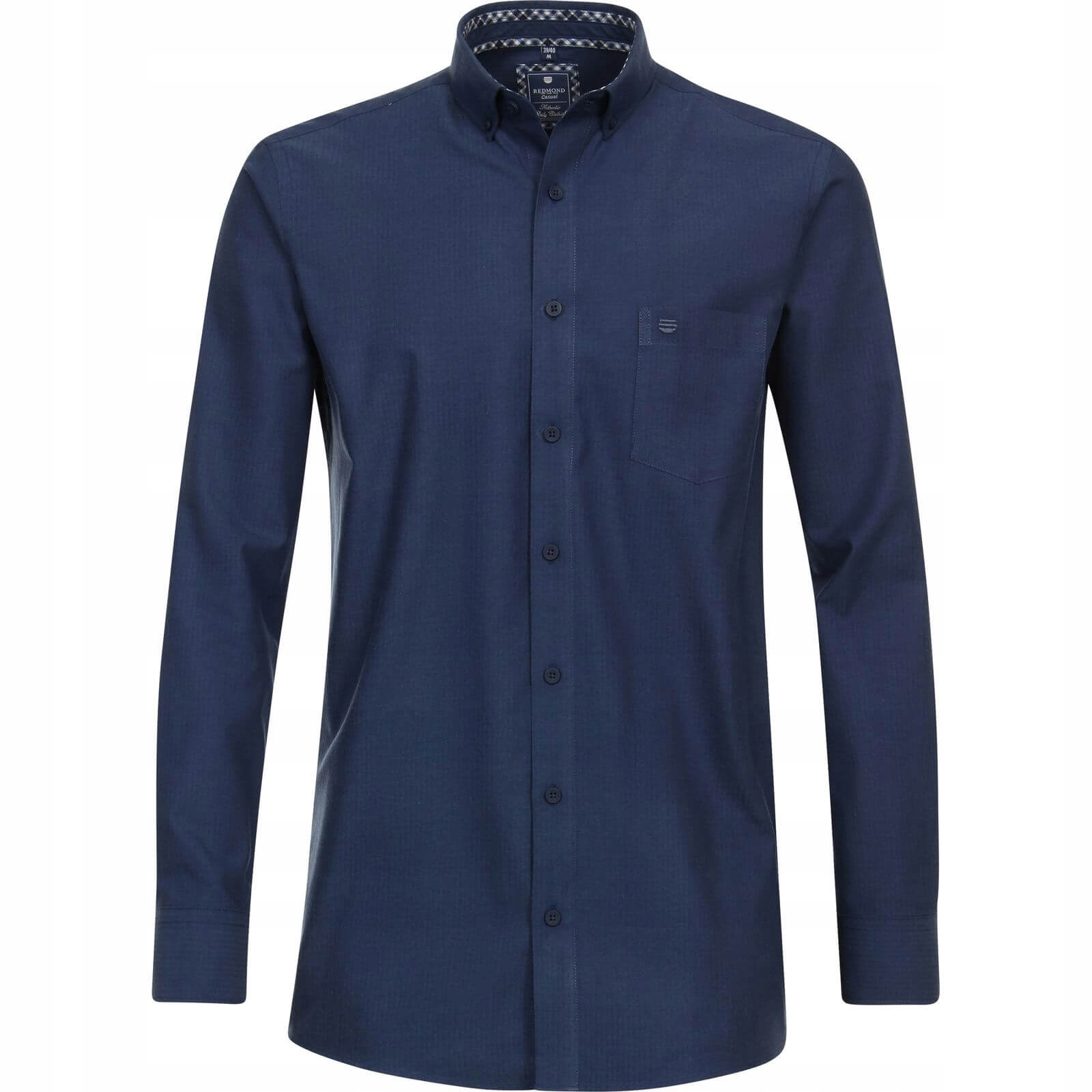 Koszula Męska Bez Wzoru Bawełna Twill Redmond Regular Fit 2XL_klatka_144