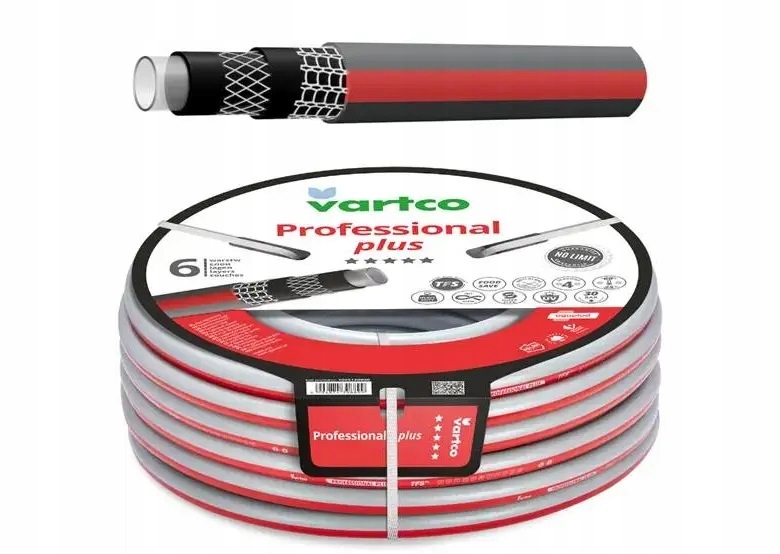 Wąż Ogrodowy 6-WARSTWOWY Nie Skręcający Się 30 Bar 1/2'' 100M Vartco Polski