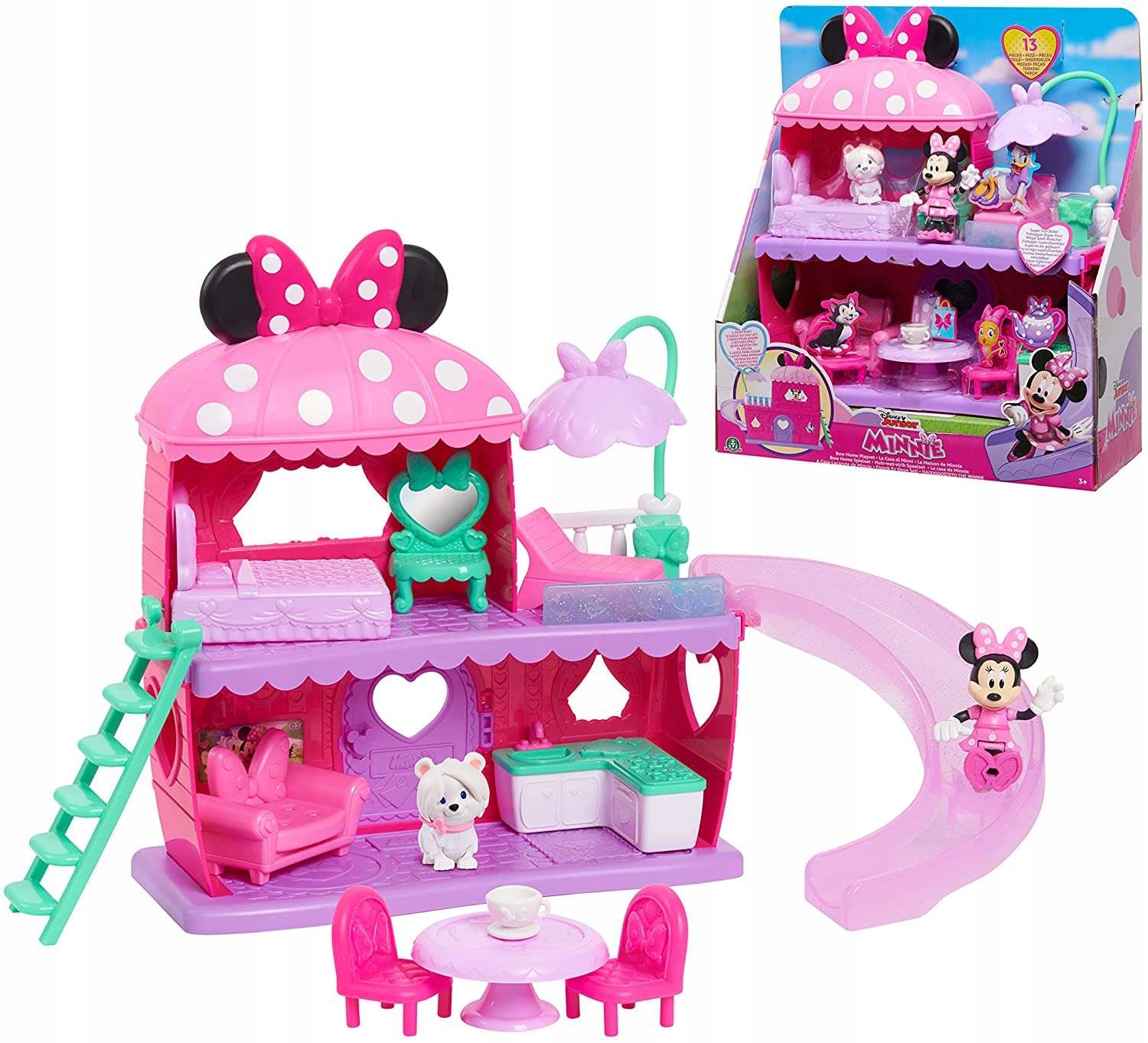 Myszka Mini Minnie Domek Ze Zjeżdżalnią Figurki I Akc. Dla Dziecka