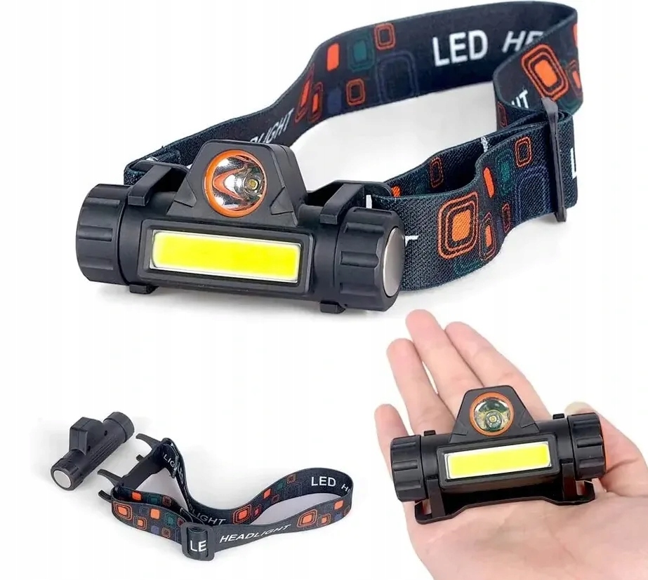 LATARKA CZOŁOWA LED Z MAGNESEM MOCNA COB 4W1 Model MOCNA COB NA MAGNES