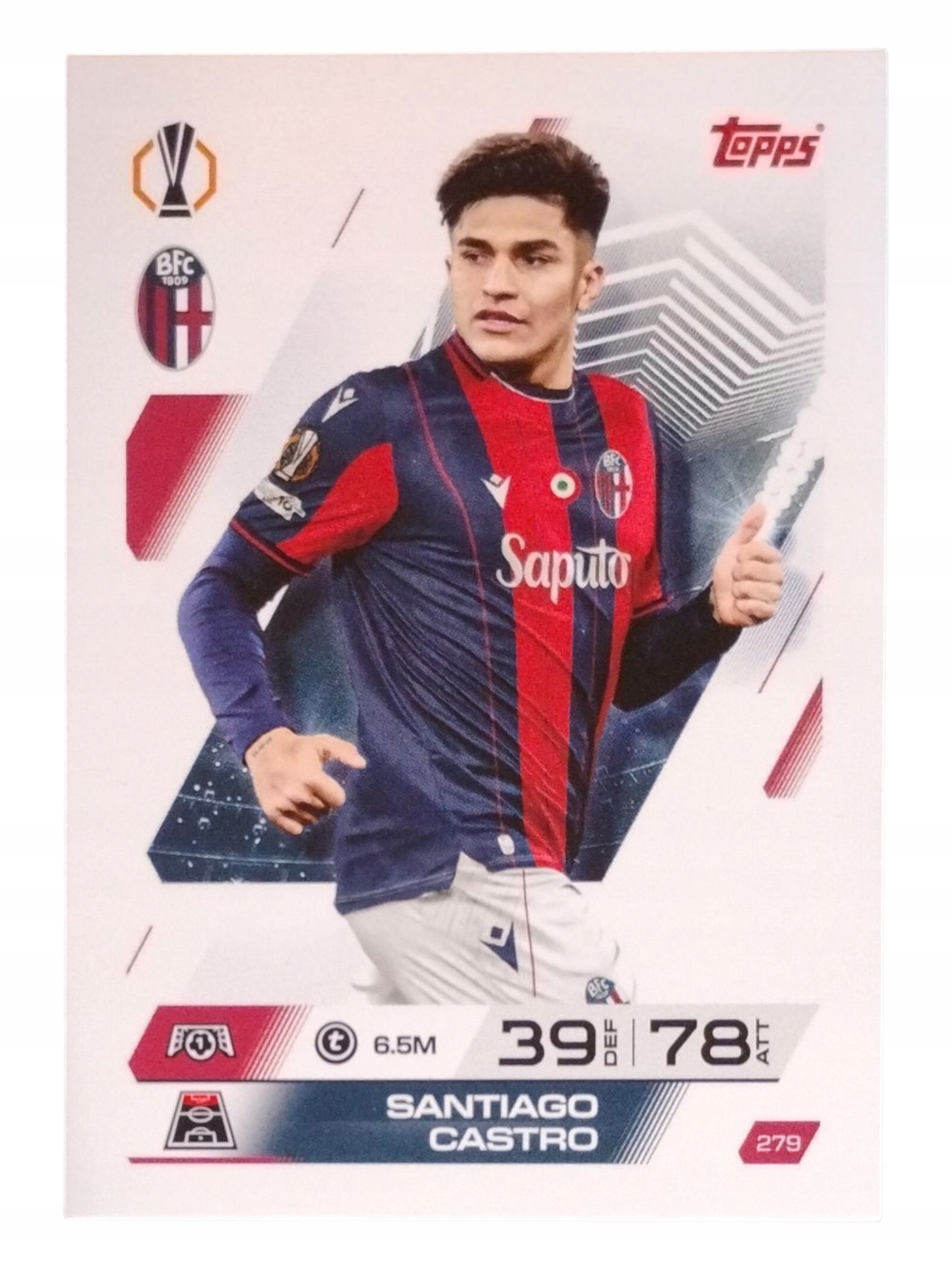 Topps Match Attax 2025-2026 Base Card Santiago Castro Bologna 279