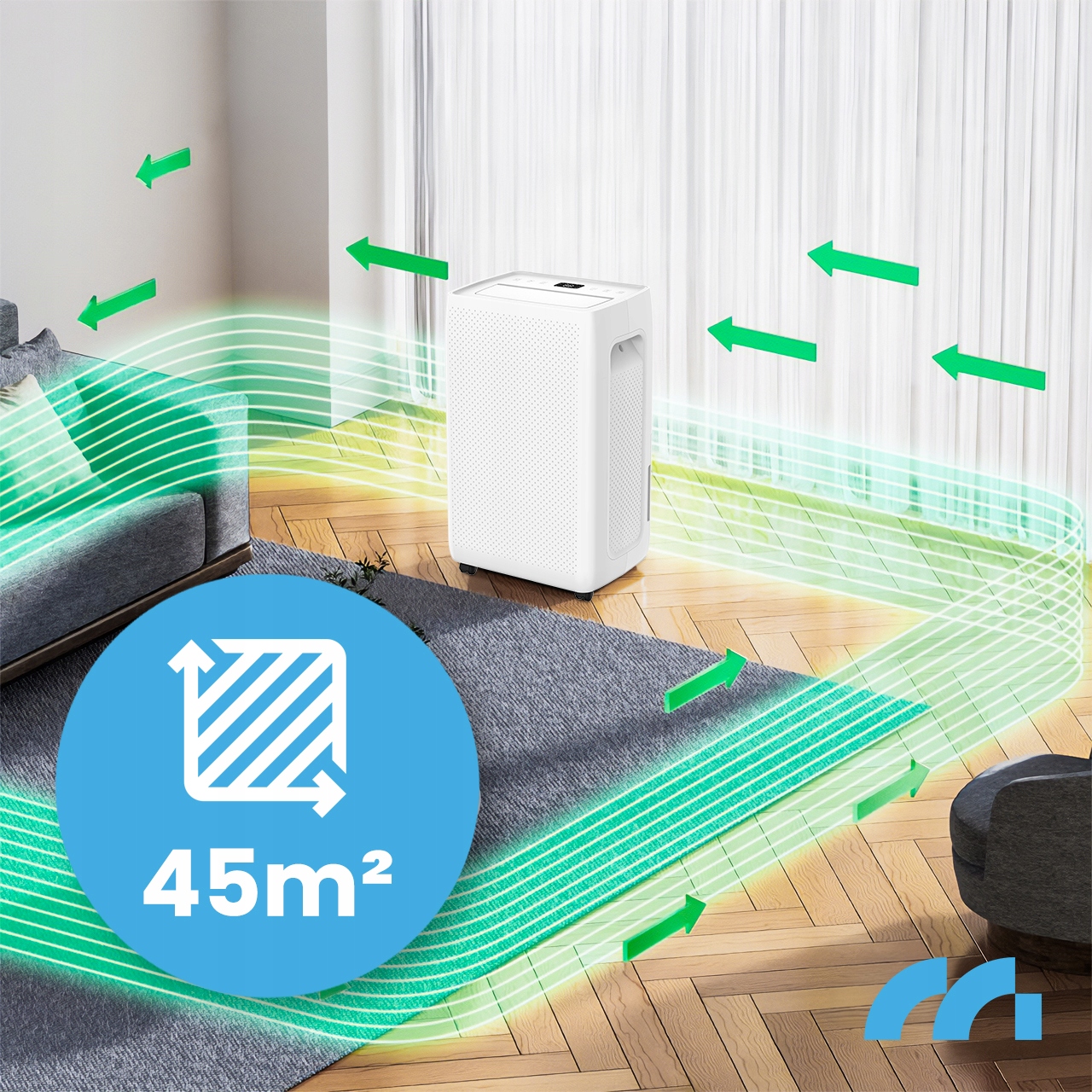 OSUSZACZ POWIETRZA POCHŁANIACZ WILGOCI CICHY WYDAJNY WiFi TIMER 20L/24H Kod producenta Osuszacz Powietrza 111784