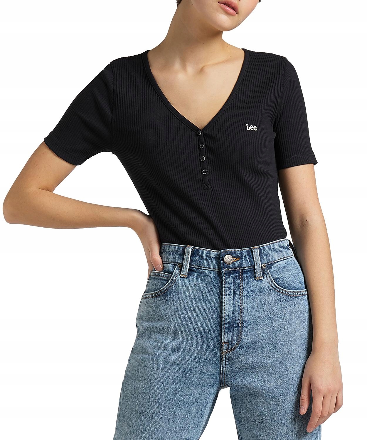 

Koszulka Lee Ss Henley L44KUX01 Black M