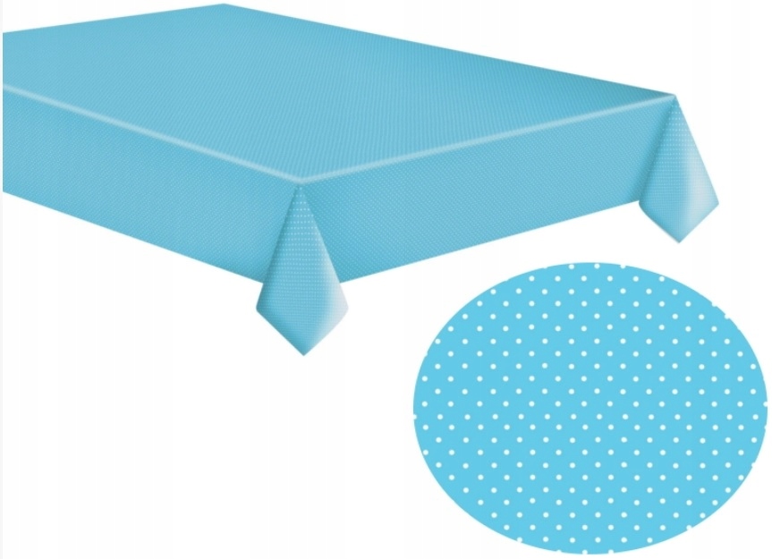 

Obrus Papierowy Niebieski Kropki Urodziny 1,2x1,8M