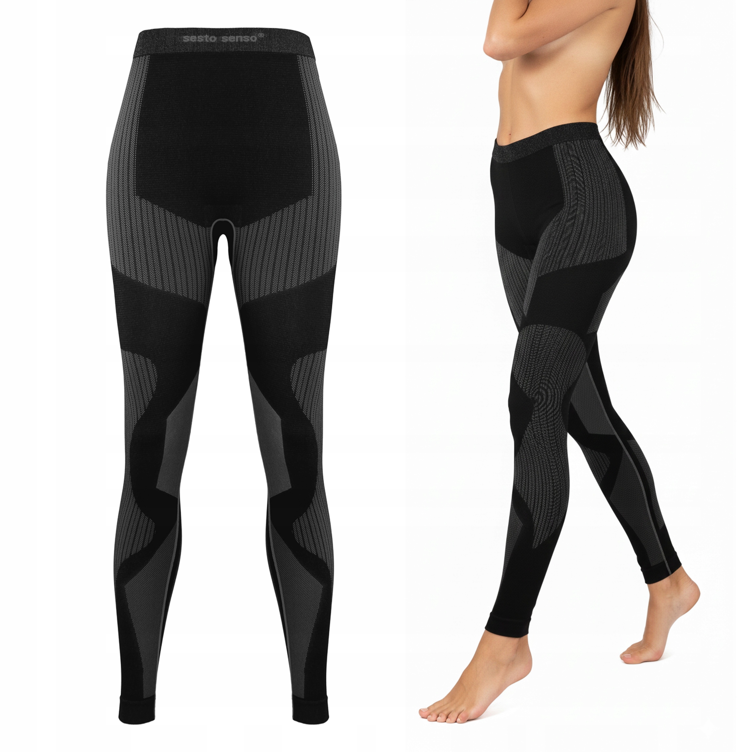 Sesto Senso Damskie leginsy termoaktywne S Grigio