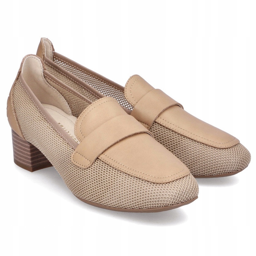 Dámské elegantní mokasíny Rieker 49250-62 Beige Kůže VEL.40