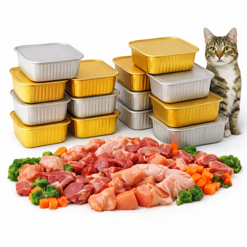 Levně krmivo pro kočky 100 g MIX, velká sada, plnohodnotná, ekonomická