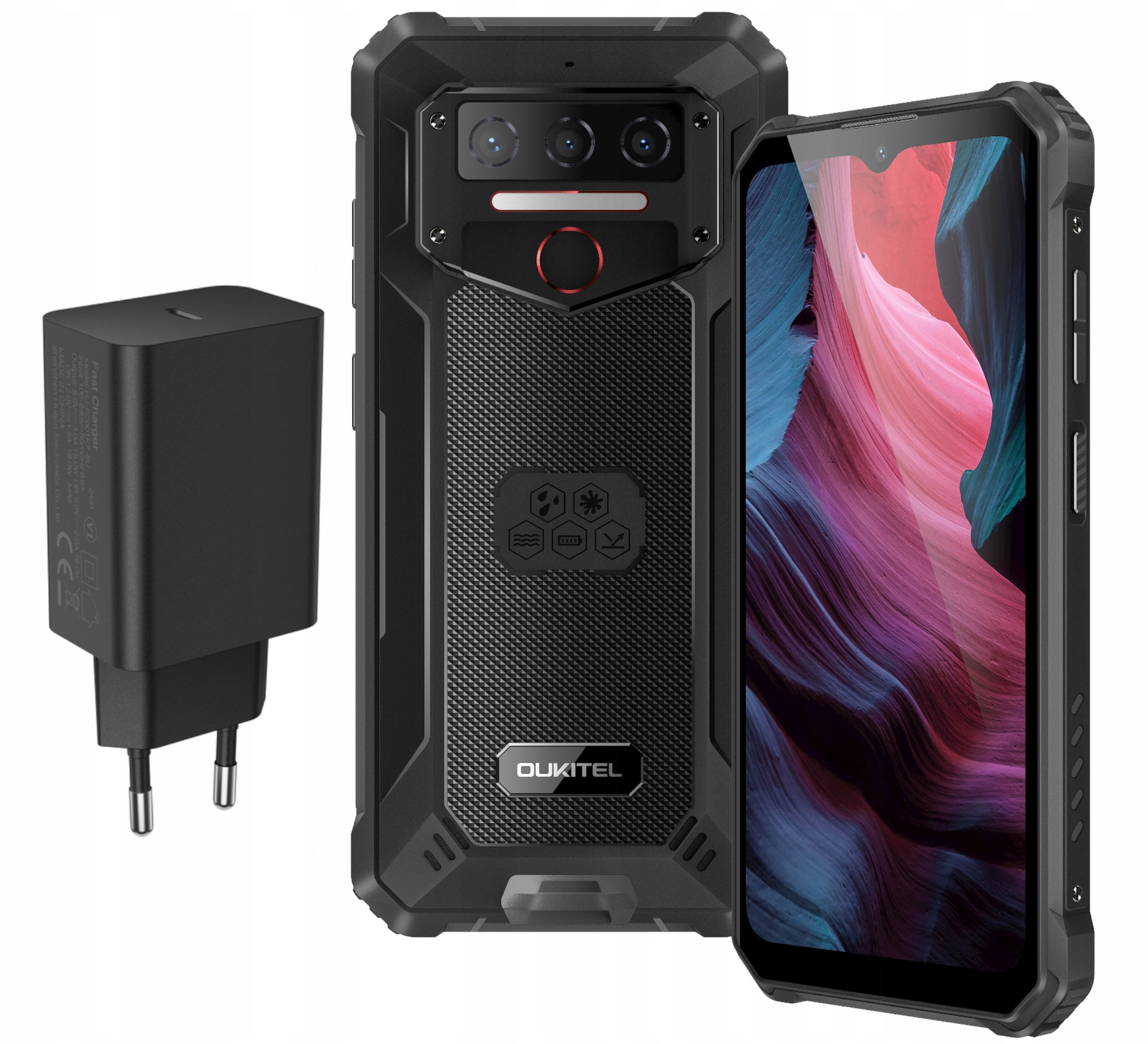 Smartphone Oukitel WP23 Plus 8/256GB 10600MAH 6,52" Czarny Ładowarka