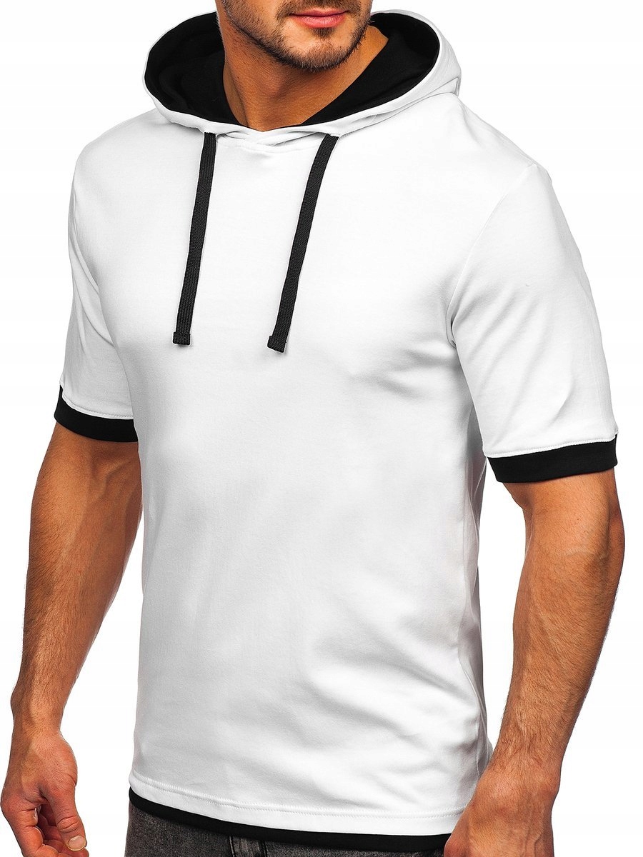 

T-shirt Męski Z Kapturem Biały 08 Rozmiar_xl