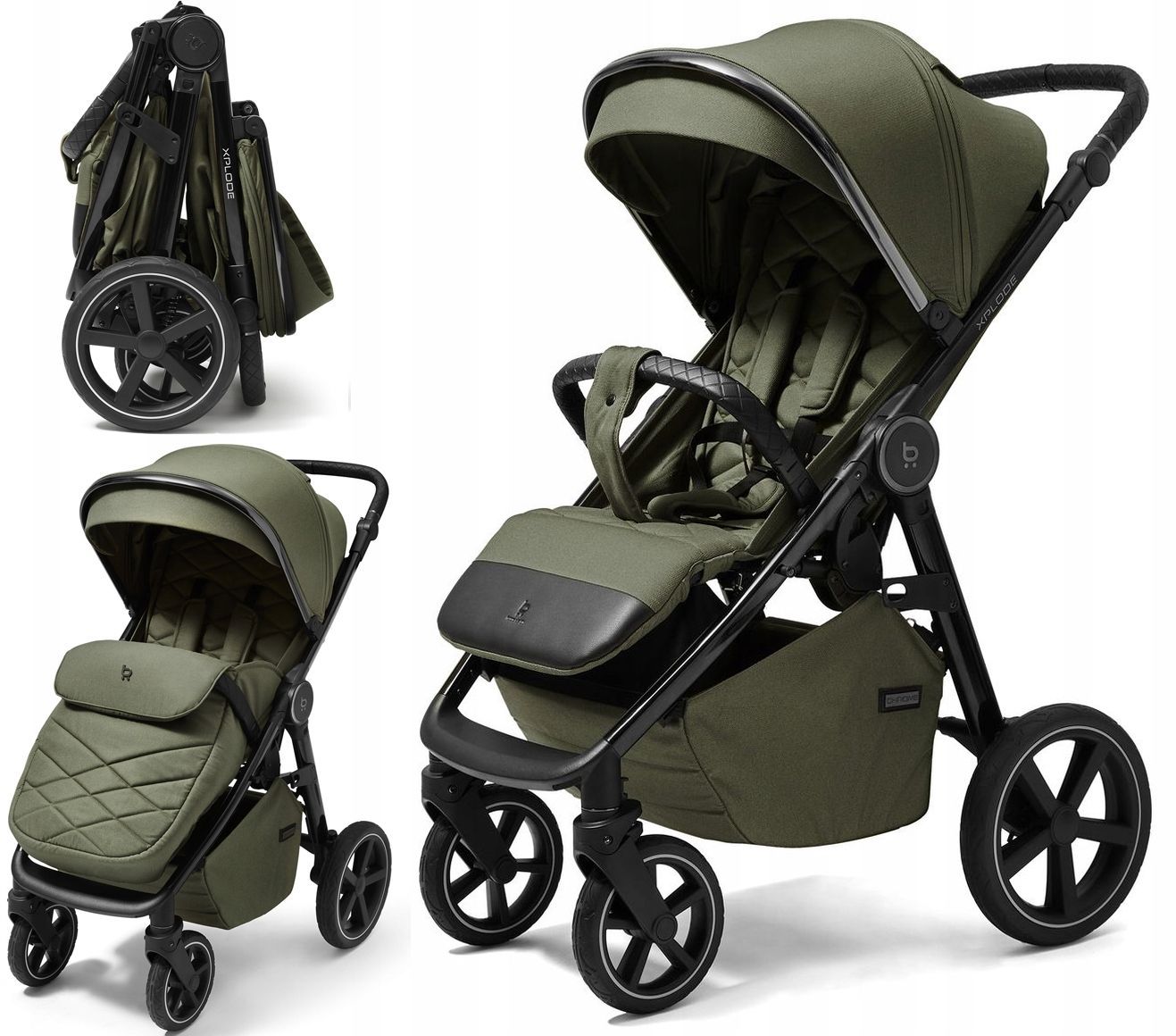Future Design Wózek Spacerowy Xplode Chrome Misty Olive
