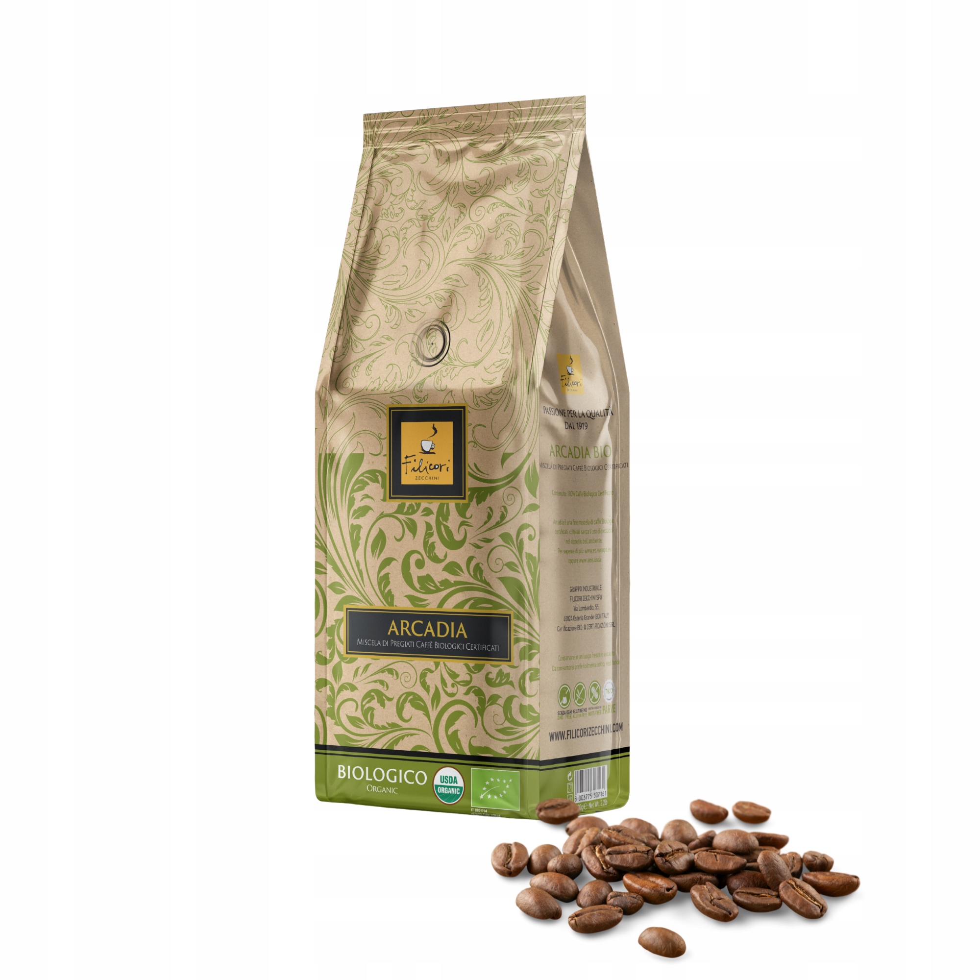 Káva zrnková Filicori Zecchini Arcadia Arabica Robusta 1000 g