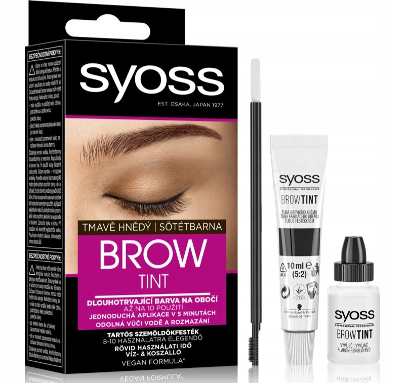 Syoss Brow Tint barva na obočí odstín Dark Brown 10 ml