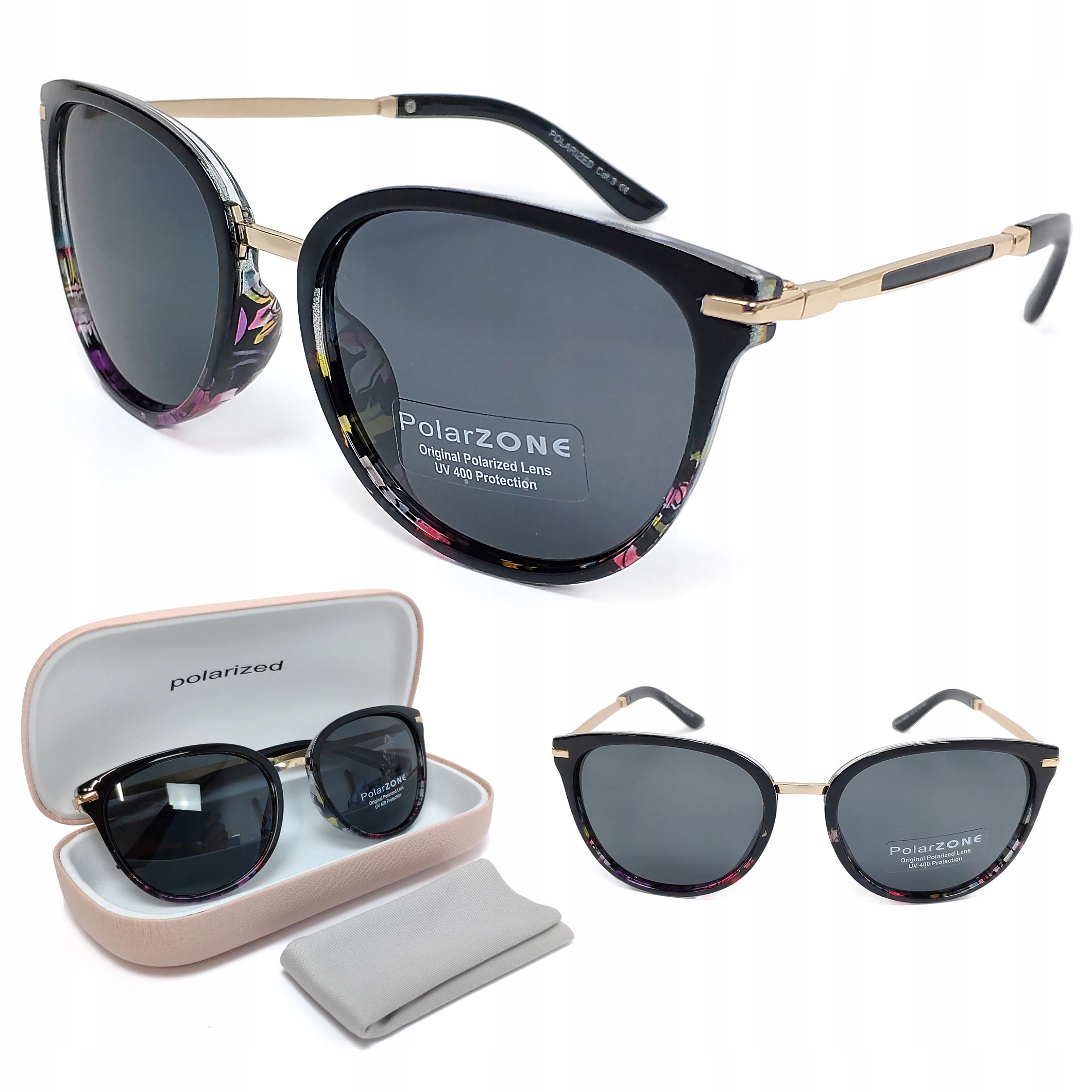 

Okulary Damskie Polaryzacyjne PolarZONE Etui Filtr