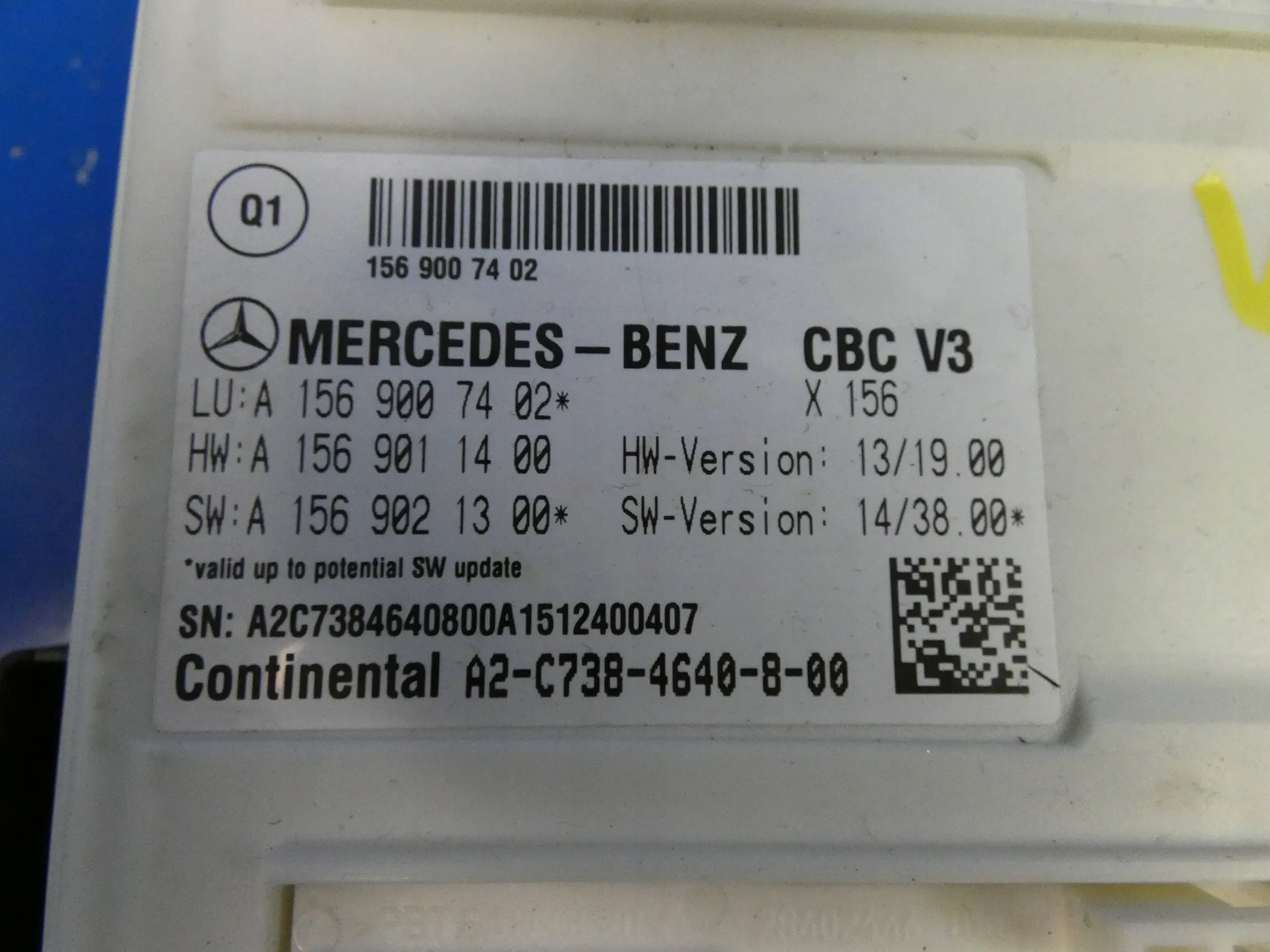 MERCEDES CLA W117 W176 W246 GLA W156 module control unit SAM