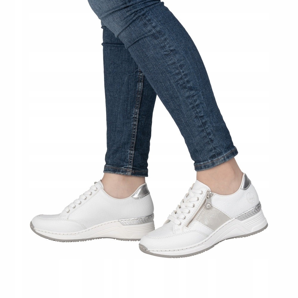 Dámské boty Rieker N4322-80 Bílé,Koturny, Posuvník, Bílá vel 40