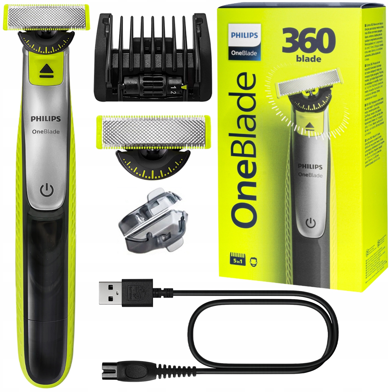 Holicí Strojek Pánský Philips Oneblade 360 QP2734/23 Strojek Čepel Nástavec 5v1