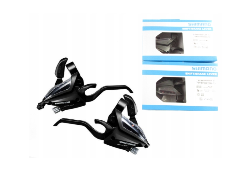 klamkomanetki Shimano ST-EF500 3 x 7 Altus wersja opakowania Box Shimano