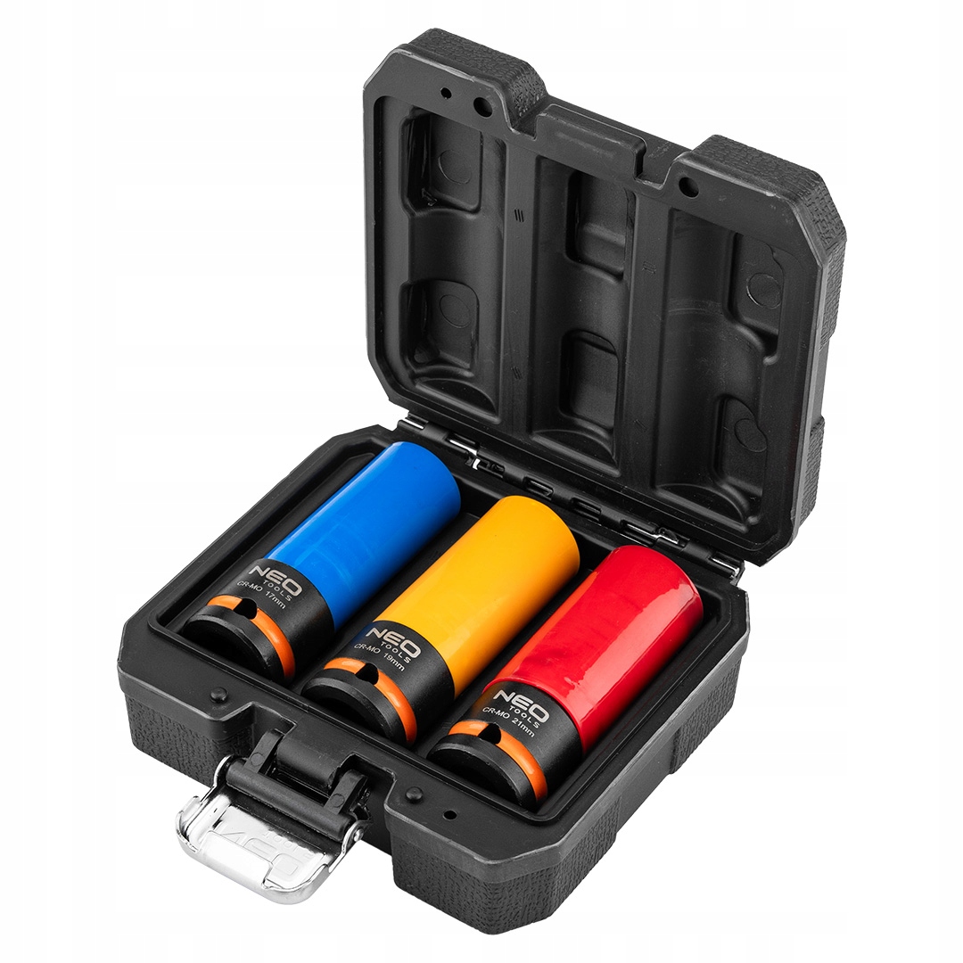 Nasadki do felg aluminiowych zestaw 3 szt. (17 mm, 19 mm, 21 mm), Neo
