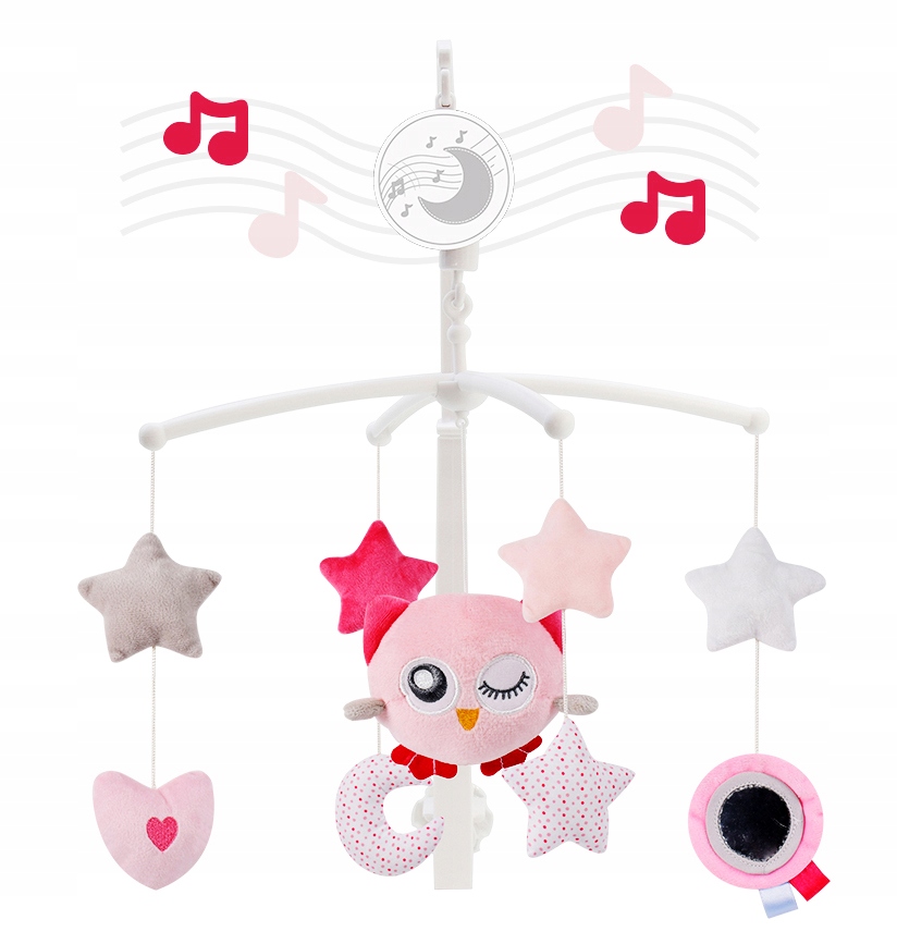 

Karuzela do łóżeczka z pozytywką Pink Sun Baby
