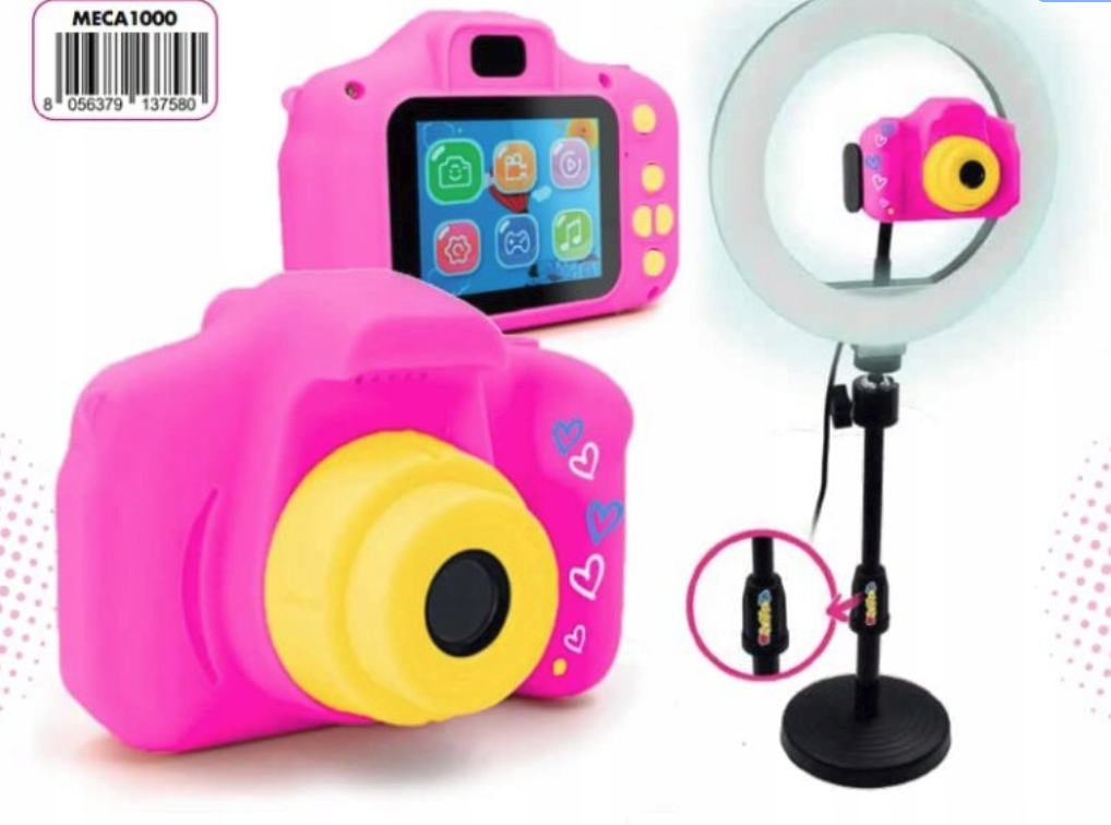 Studio ze statywem i aparatem mały Youtuber Marka Giochi Preziosi