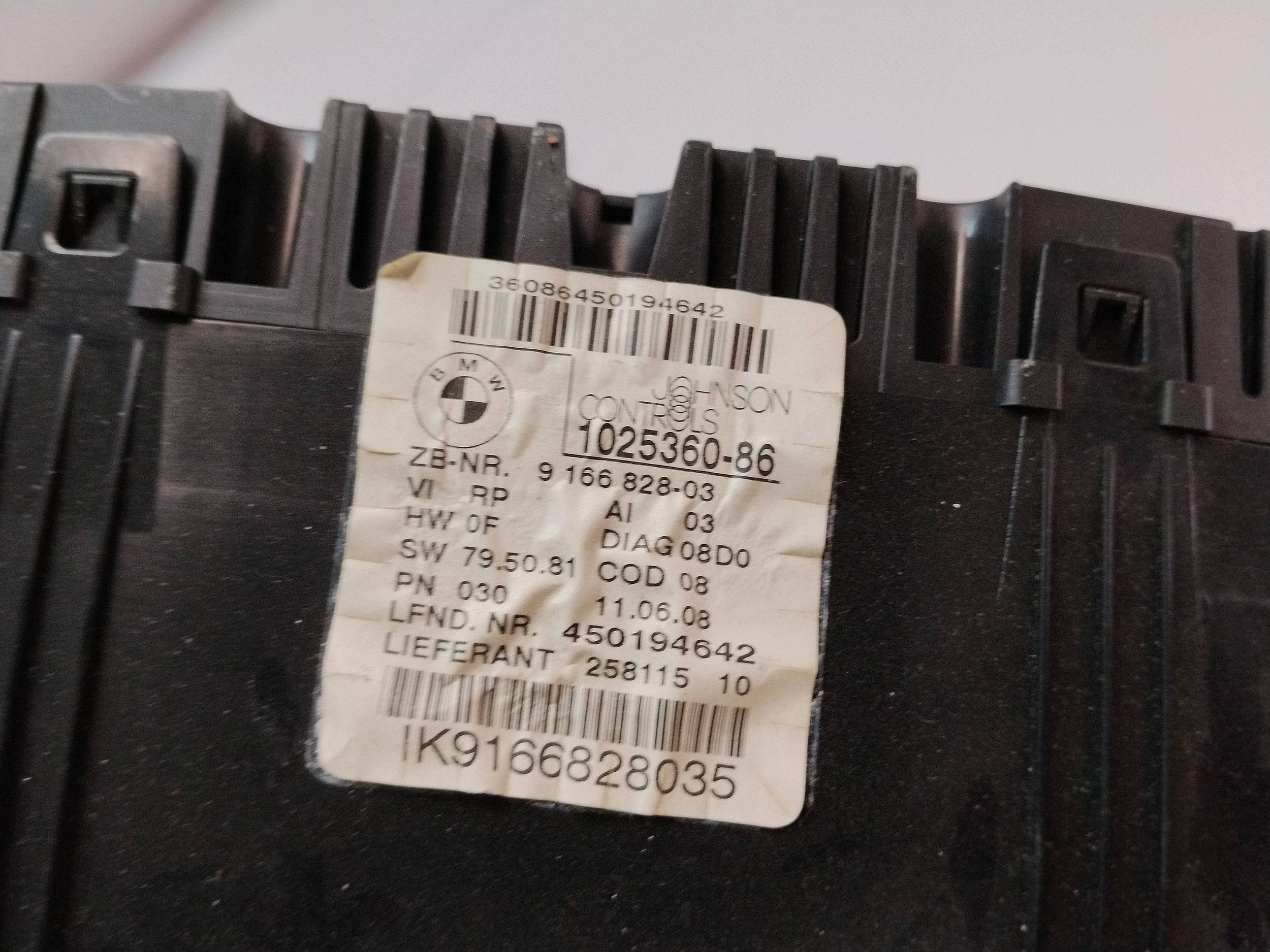 dials BMW 1 E81 E87 2010 9166828 anglik