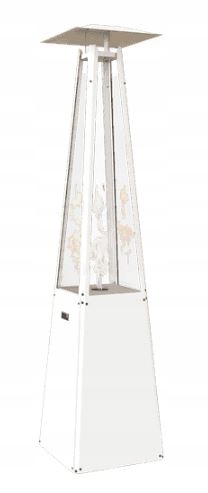 Vysoký elegantní zahradní ohřívač Umbrella ocelový, bílý, 12 kW